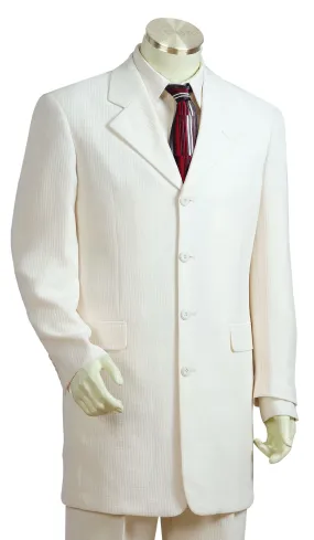 Citywalker Designer Wool 3pc  Zoot Suit Set - Off White