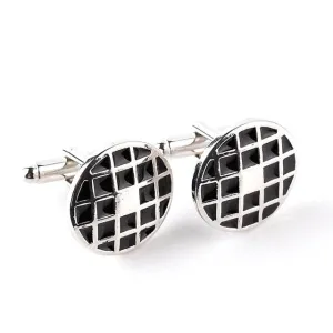 Classy Men Cufflinks Obsidian Rhombus