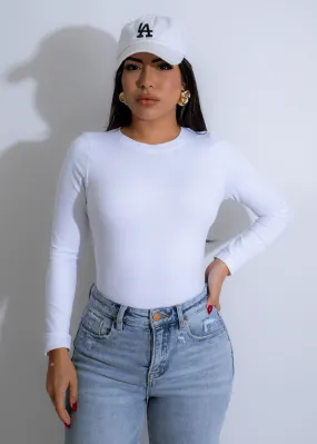 Contour Edge Bodysuit White