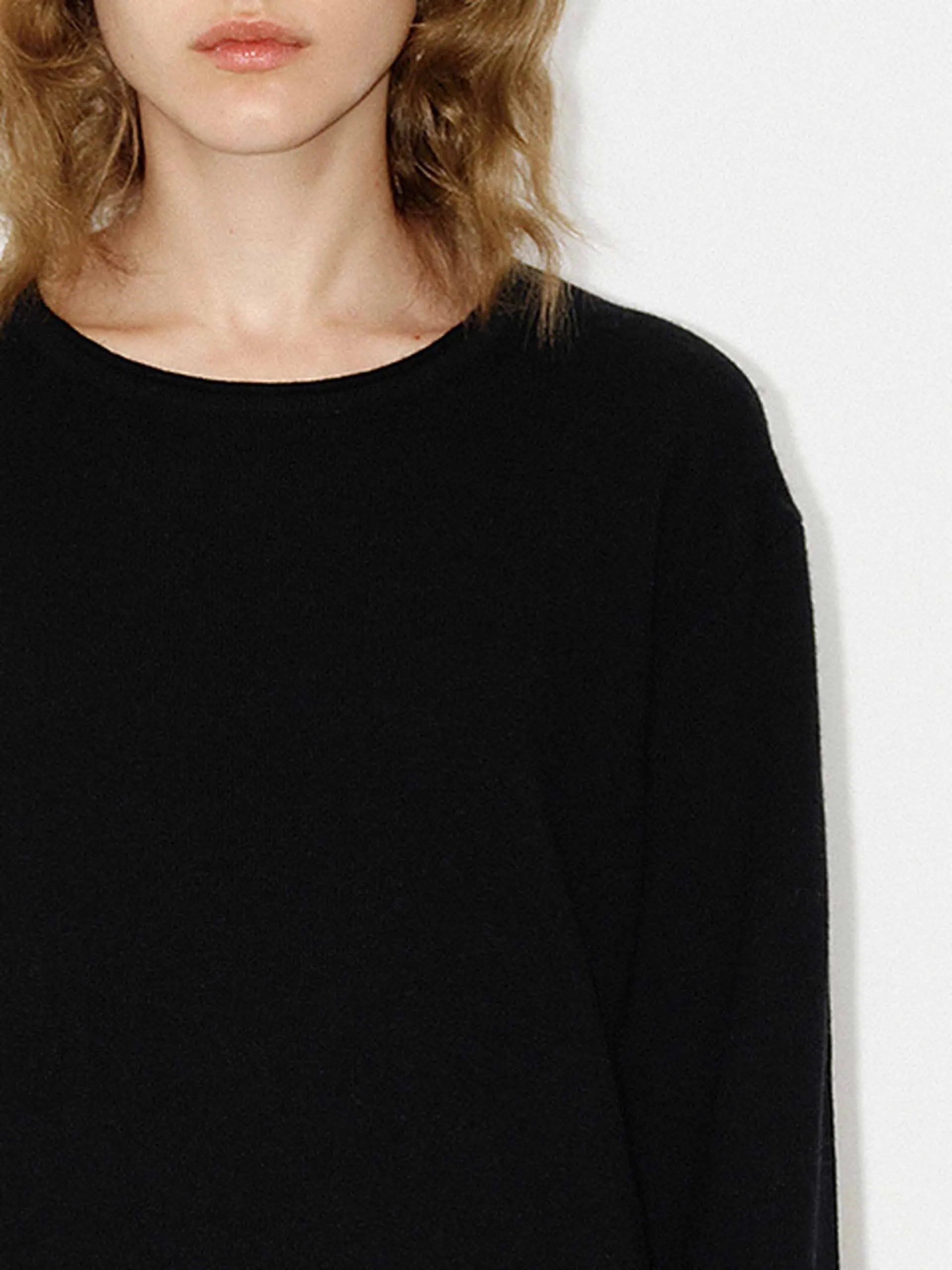 Contrast Detail Loose Sweater