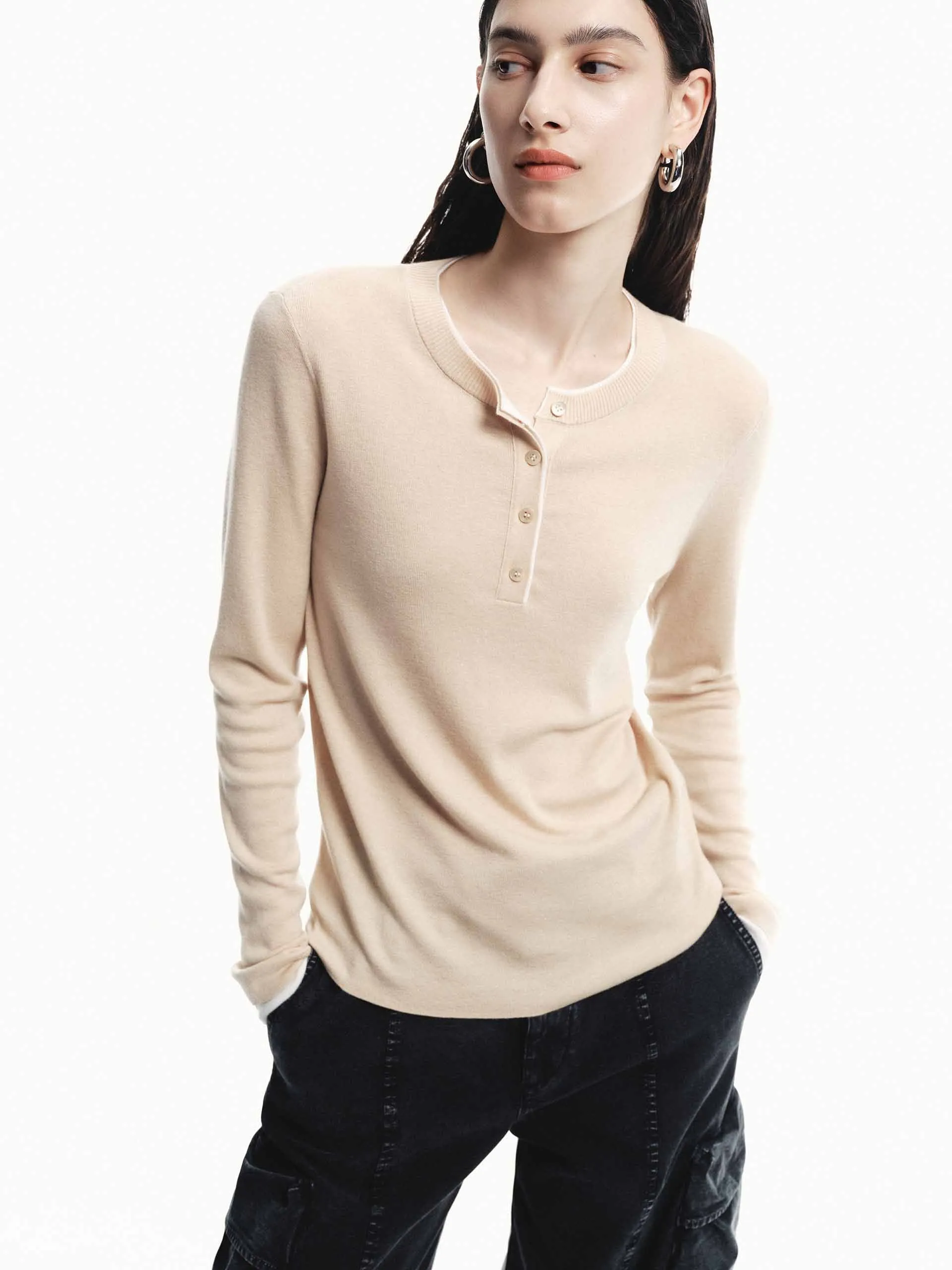 Contrast Trim Knit Sweater