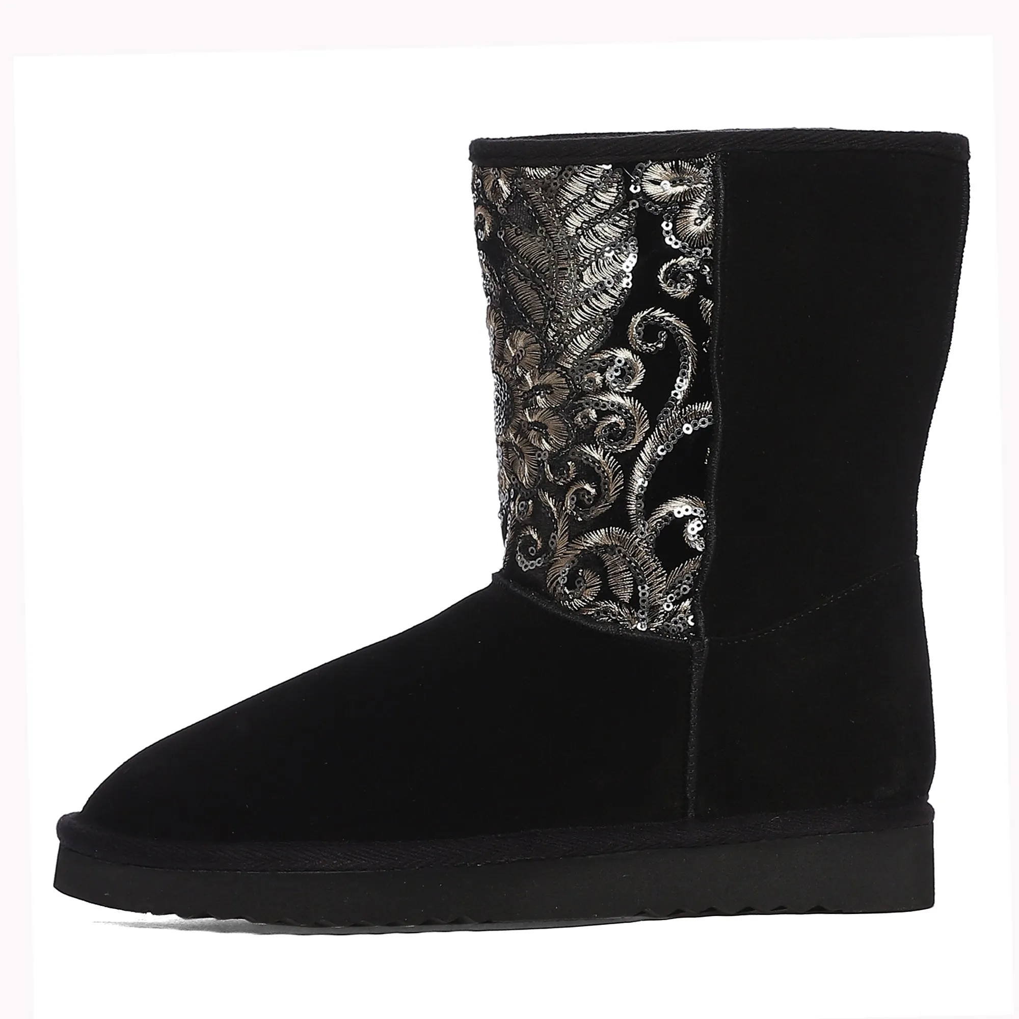 Corah Sequins Black Snug Boots