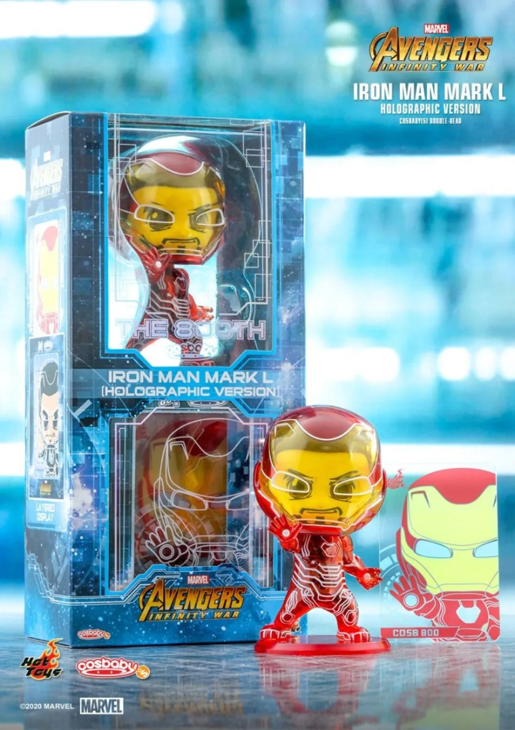 COSBABY AVENGERS INFINITY WAR IRONMAN MARK L (HOLOGRAPHIC VERSION) BOBBLE-HEAD COSB800