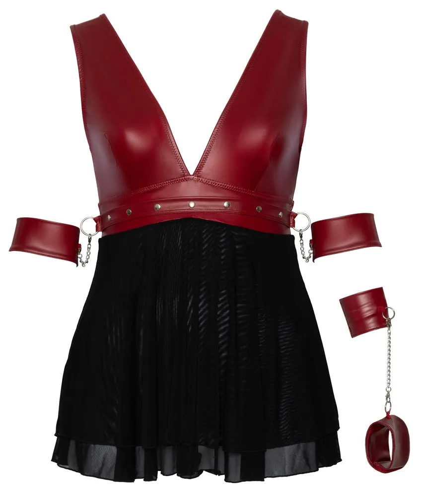 Cottelli Bondage Plus Size Red Black Babydoll