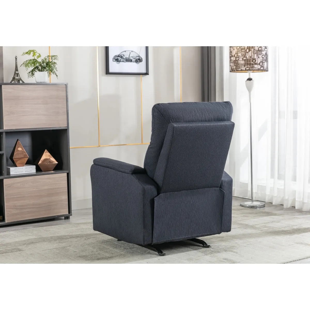 CozyCloud Navy Rocker Recliner