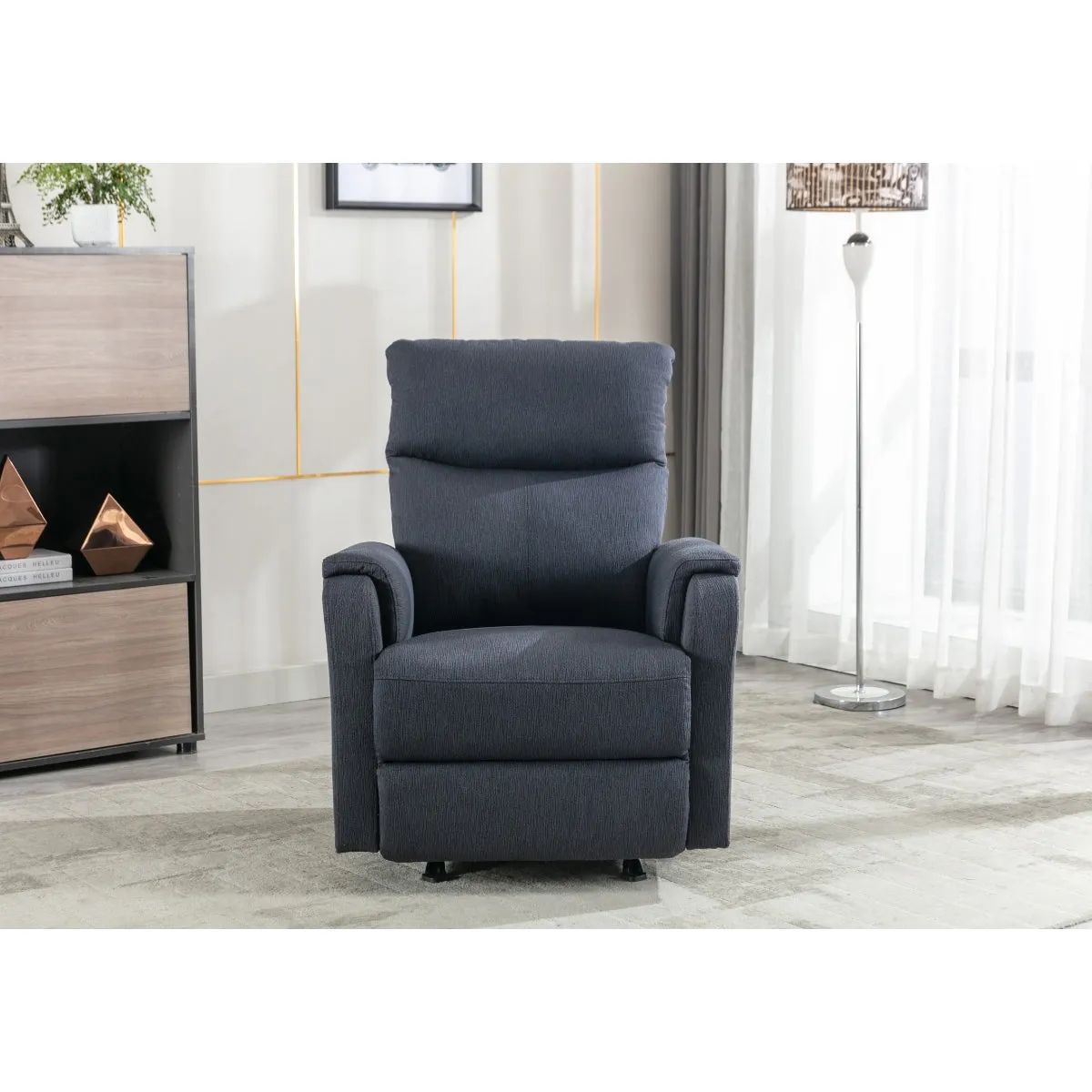 CozyCloud Navy Rocker Recliner