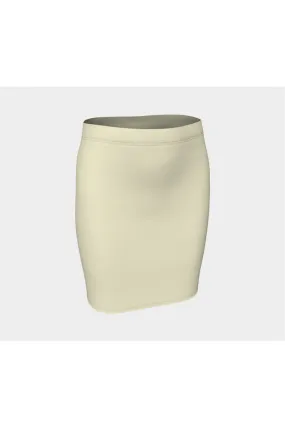 Cream Fitted Skirt