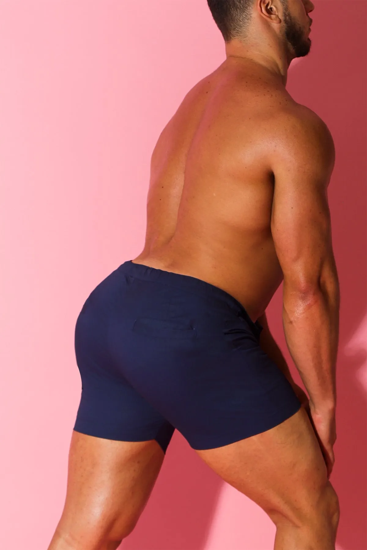 Cuff It Chino Shorts - Navy with Drawstrings