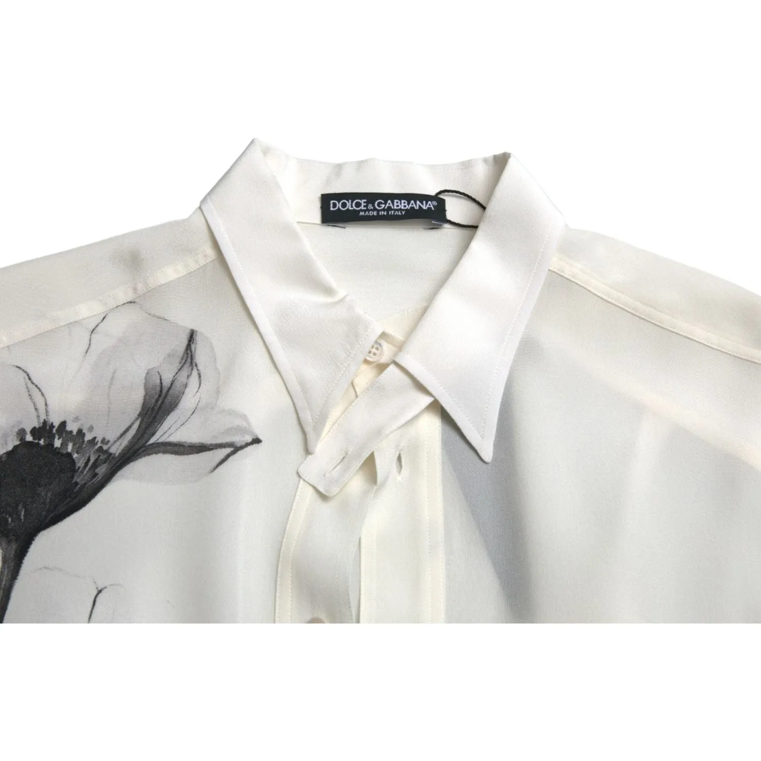 Dolce & Gabbana Elegant Floral Silk Dress Shirt