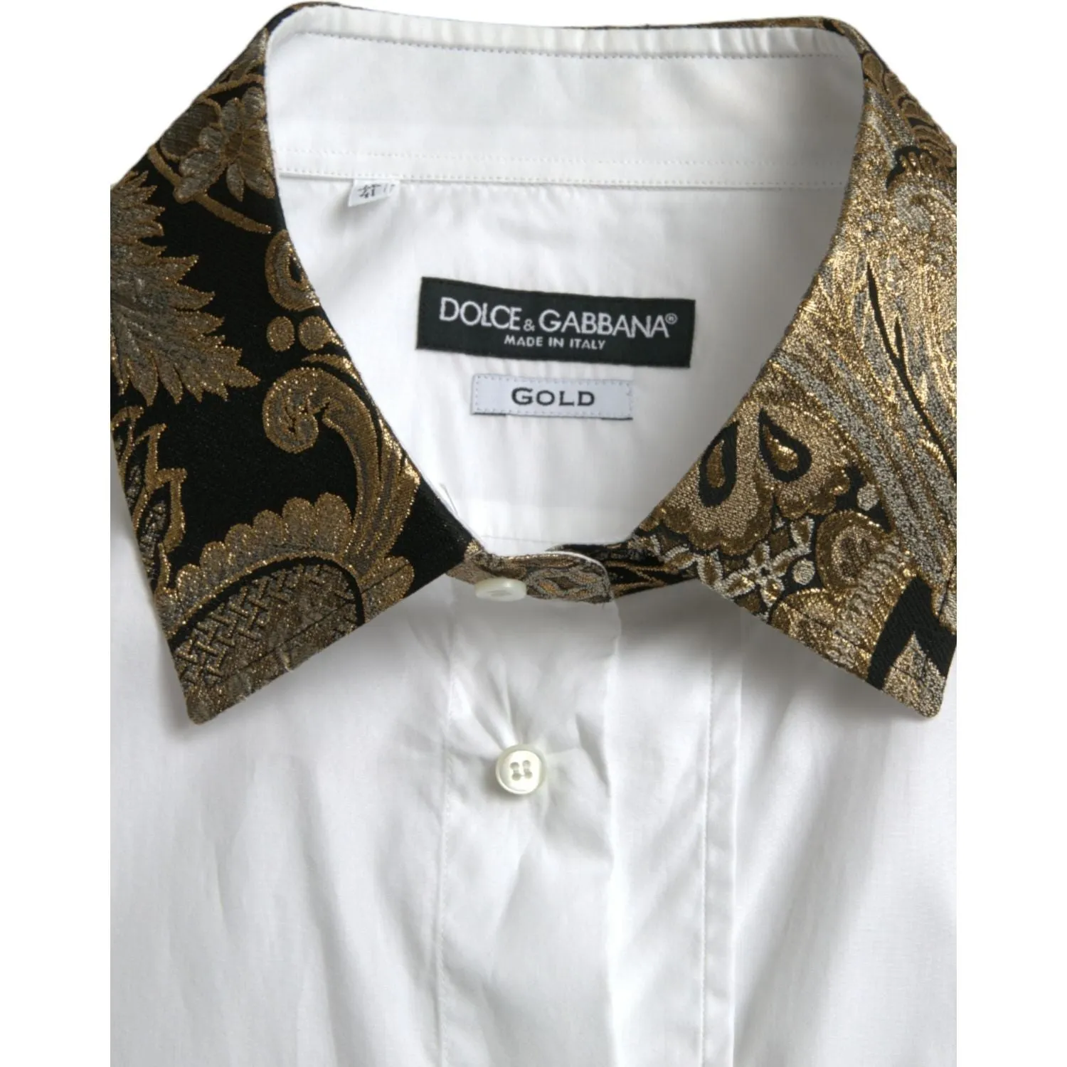 Dolce & Gabbana Elegant Gold Detail Dress Shirt