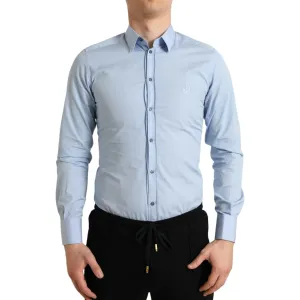 Dolce & Gabbana Elegant Slim Fit Sky Blue Dress Shirt