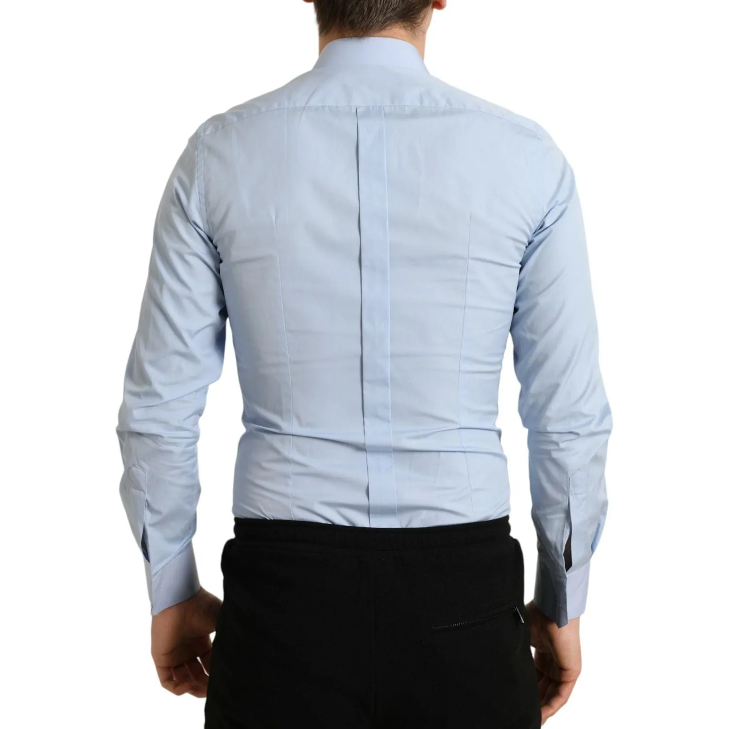 Dolce & Gabbana Elegant Slim Fit Sky Blue Dress Shirt