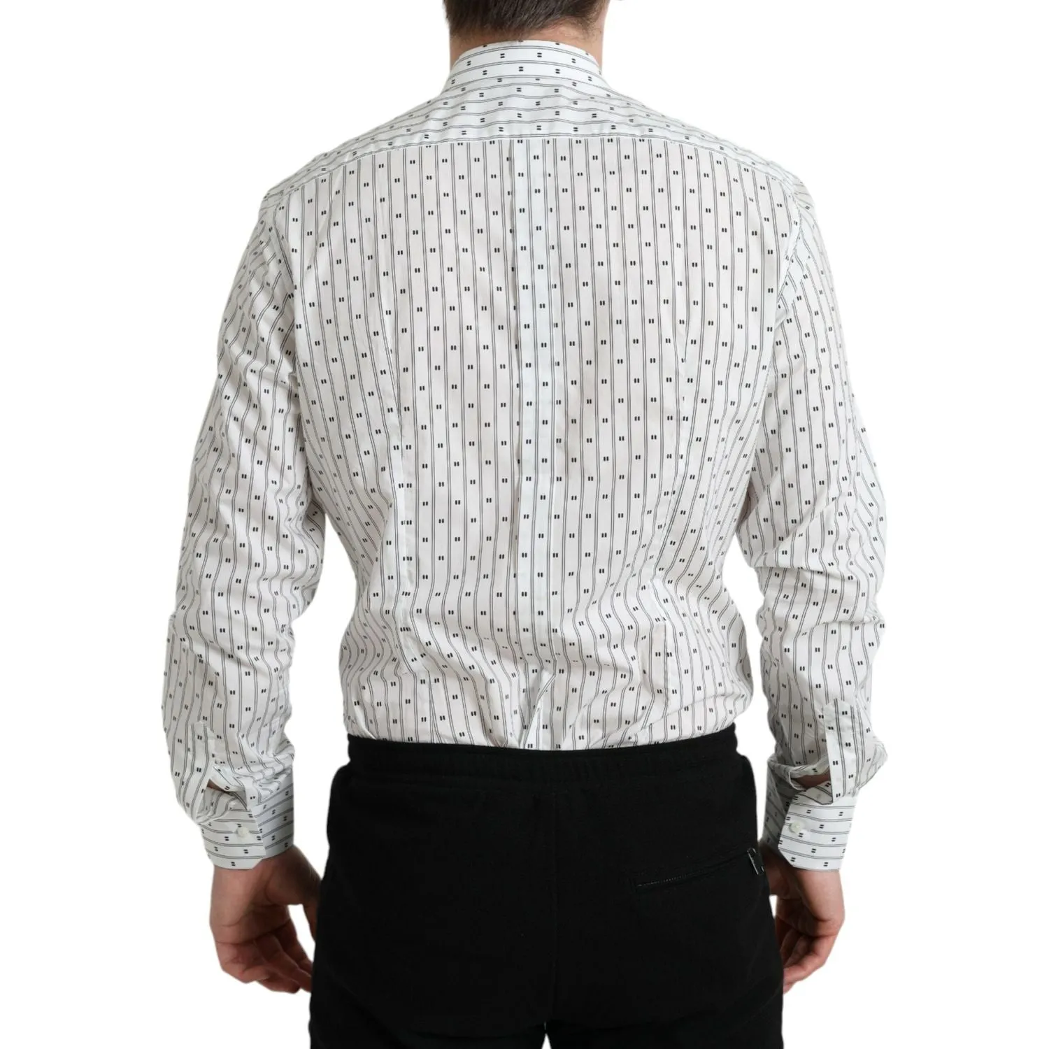 Dolce & Gabbana Elegant White Cotton Slim Fit Dress Shirt