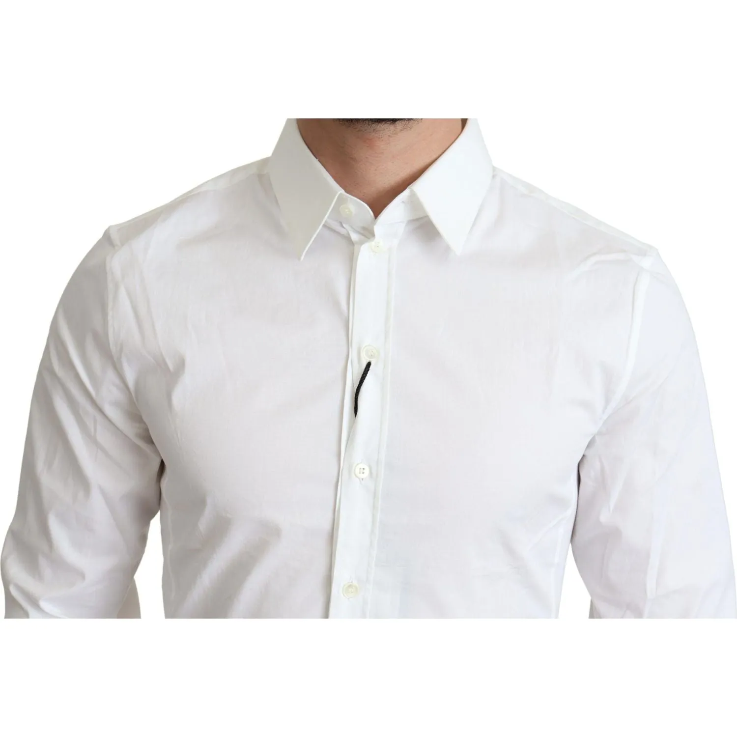 Dolce & Gabbana Elegant White Cotton Stretch Dress Shirt