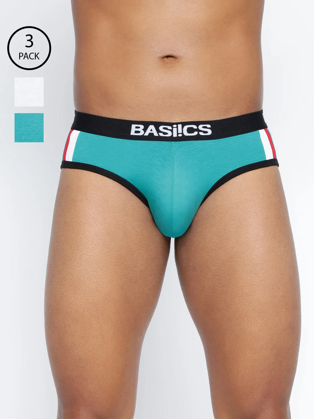 Double Stripe Classic Brief (Pack of 3)