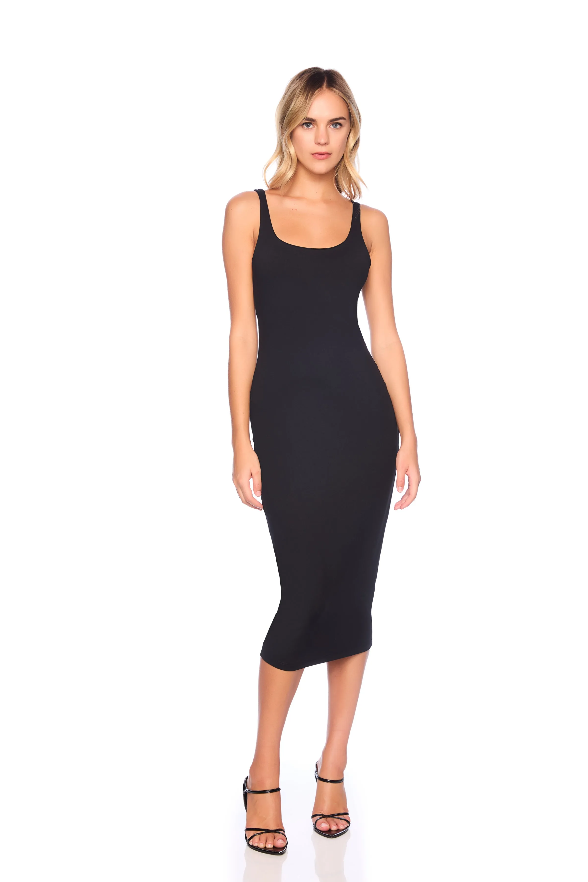 extreme scoop midi dress