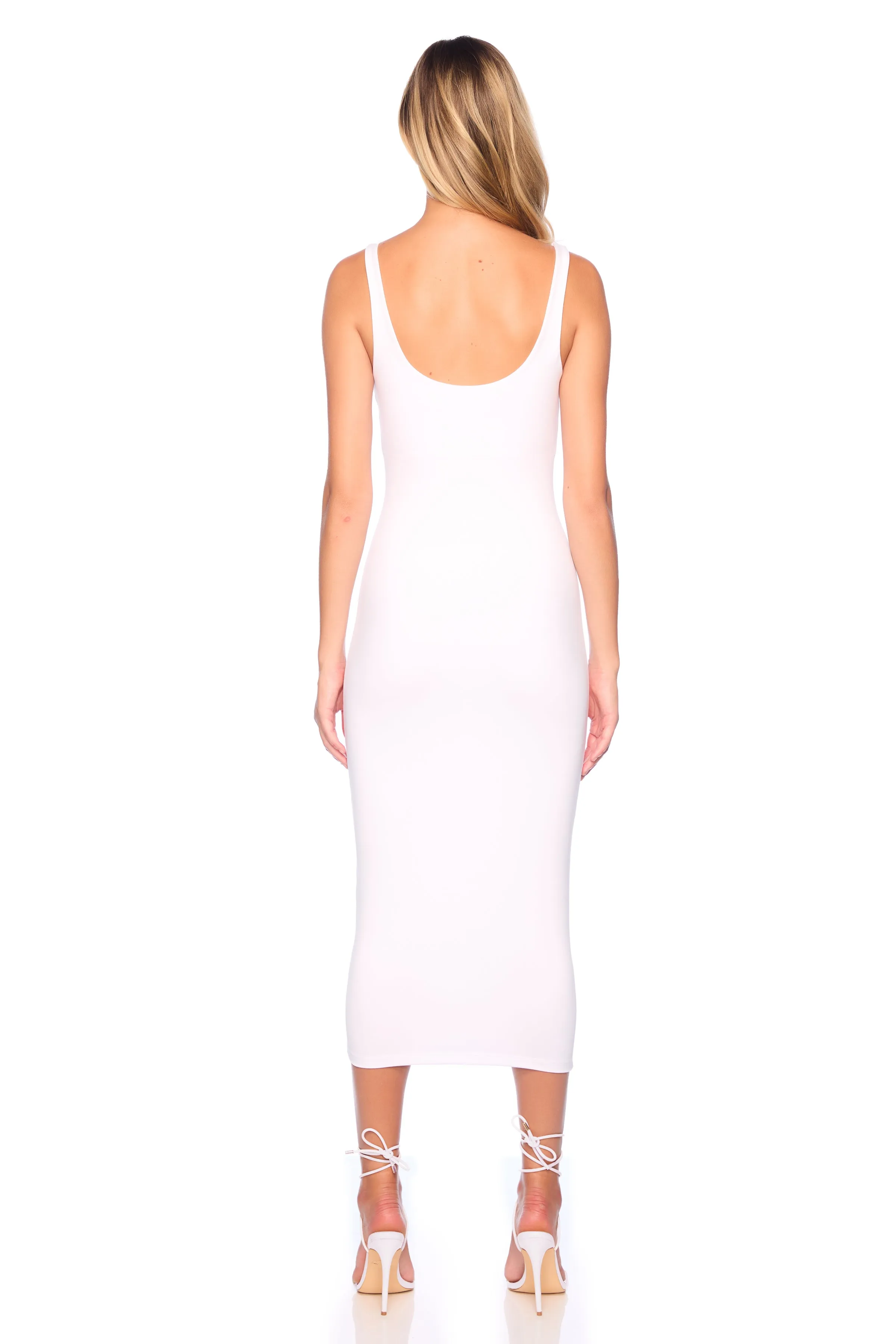 extreme scoop midi dress