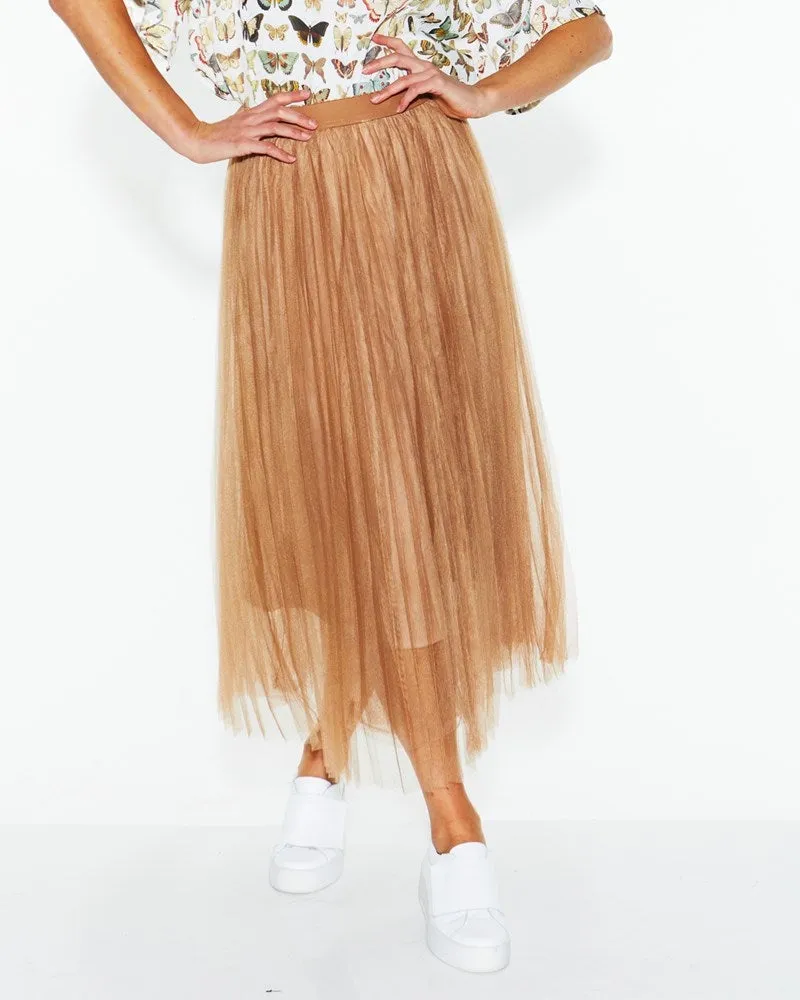 Fate   Becker Sway Mesh Skirt - Tan