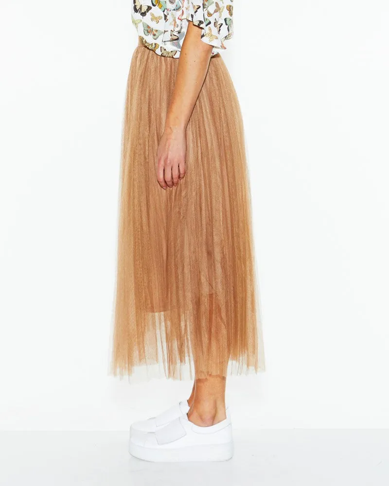 Fate   Becker Sway Mesh Skirt - Tan