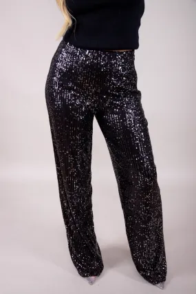 Friday Nights High Waisted Sequin Pants