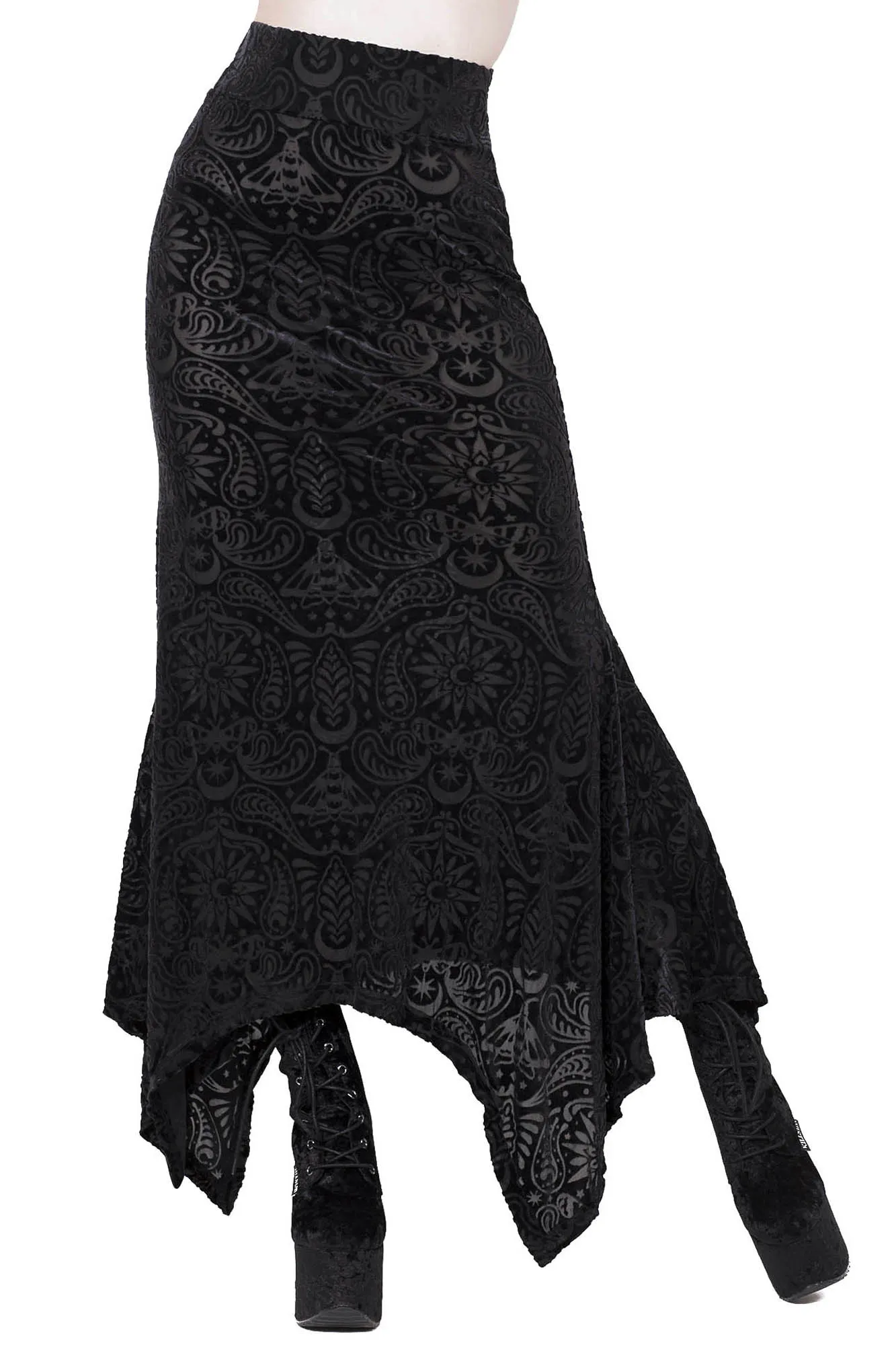 Genesis Burnout Velvet Maxi Skirt [B]