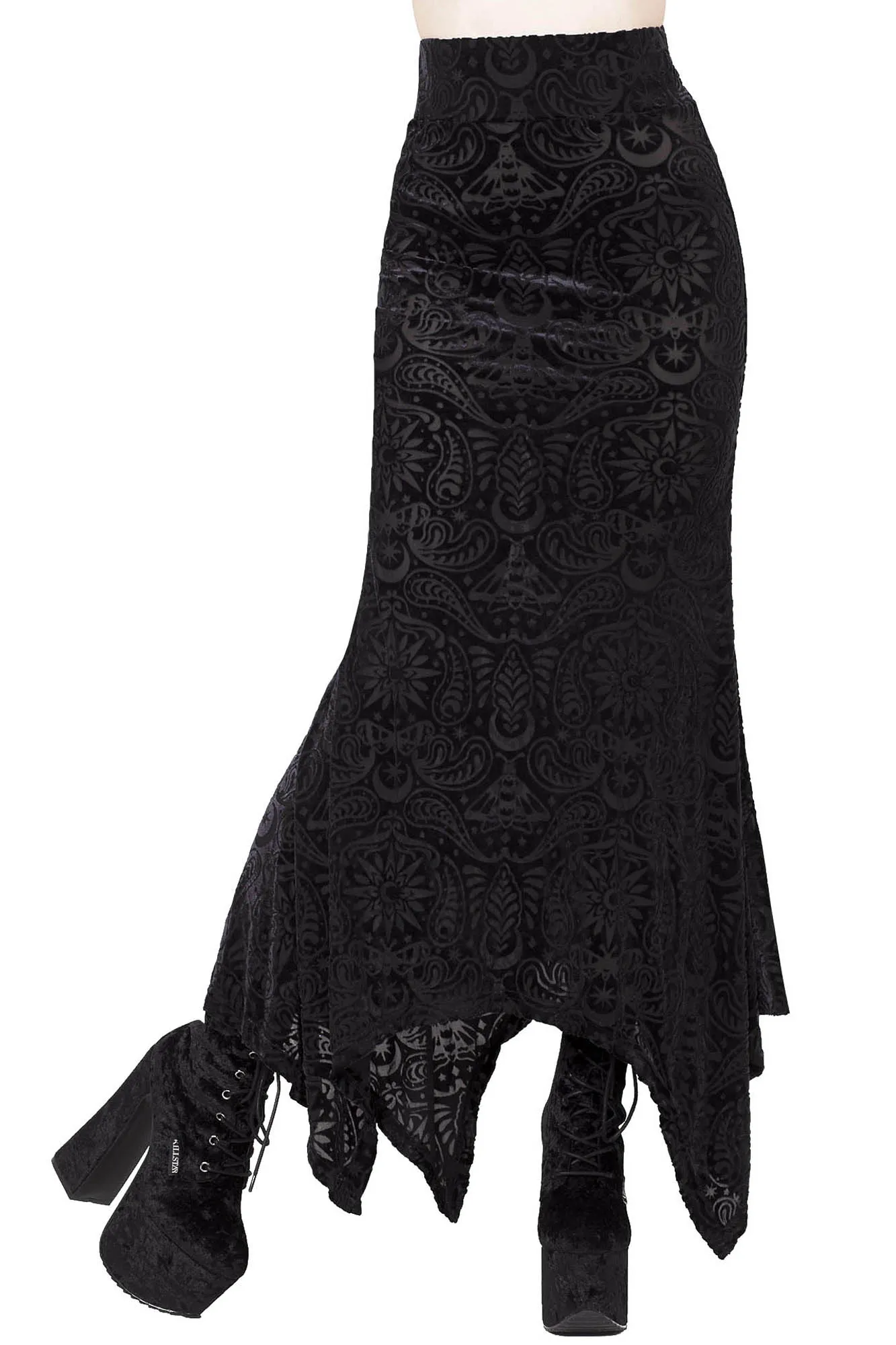 Genesis Burnout Velvet Maxi Skirt [B]