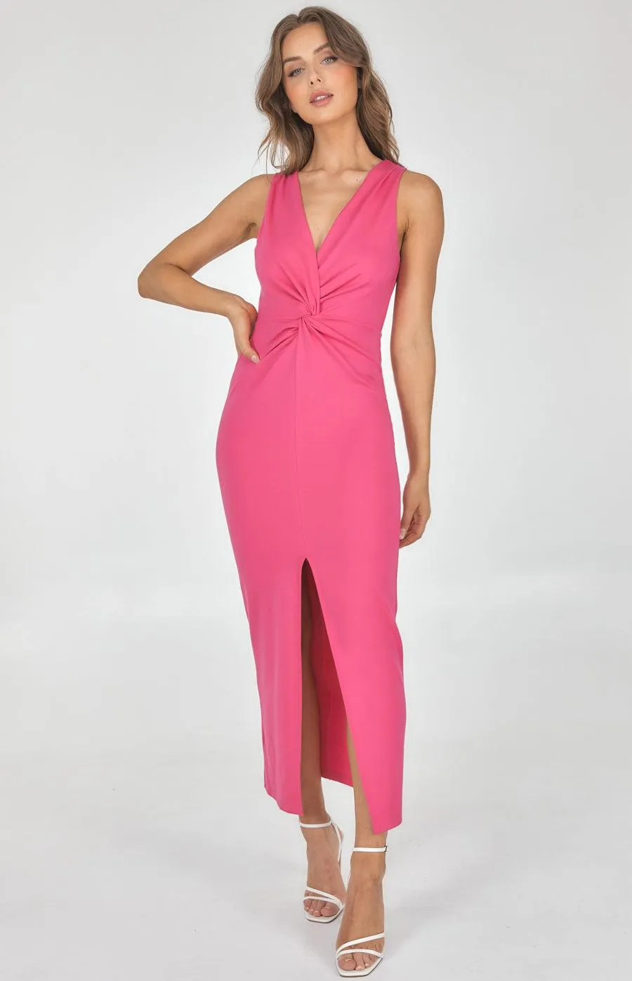 Gina Midi Dress - Pink