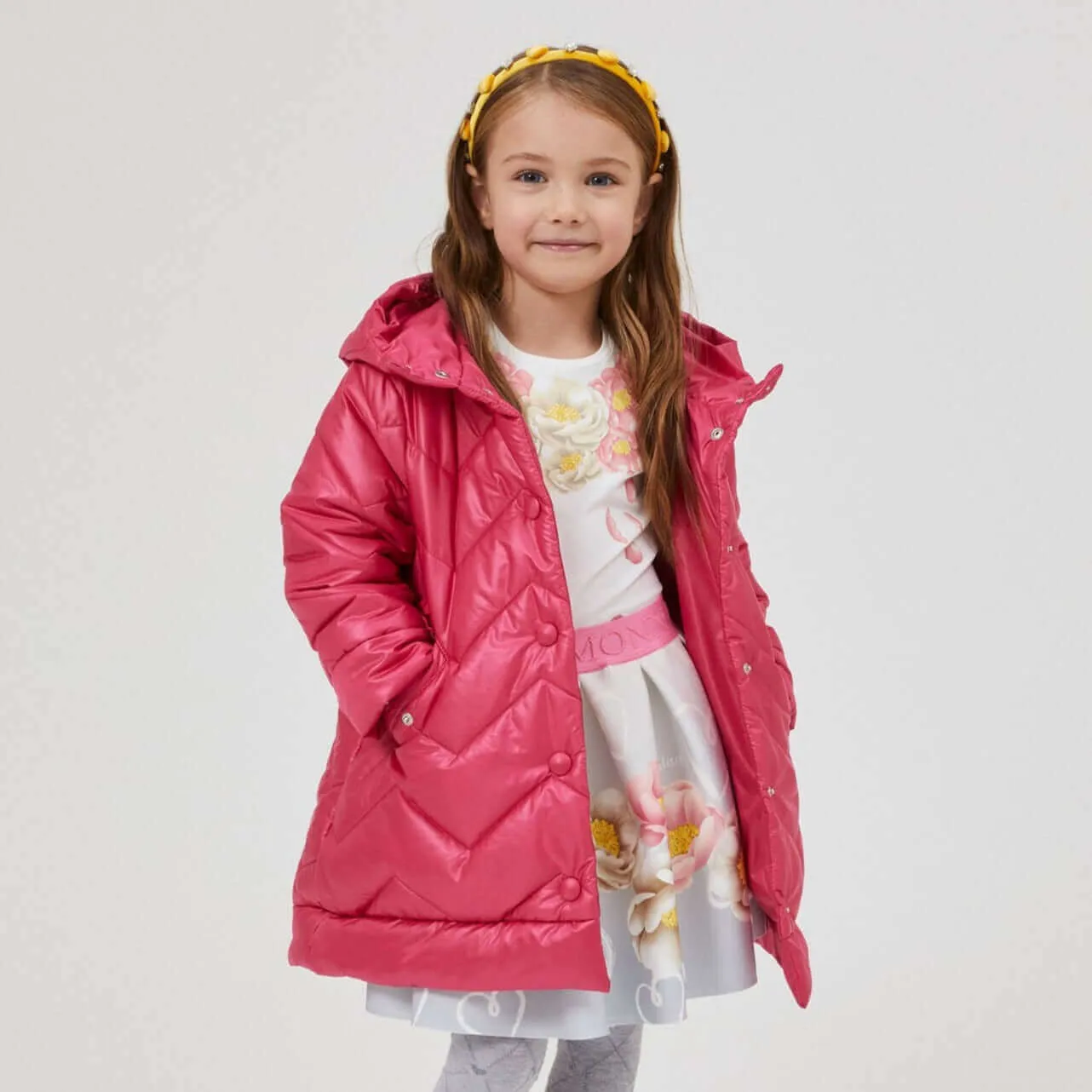 Girls Pink Quilted Jacket