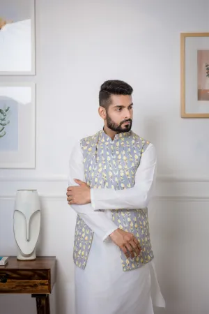 Golden Orchids - Nehru Jacket