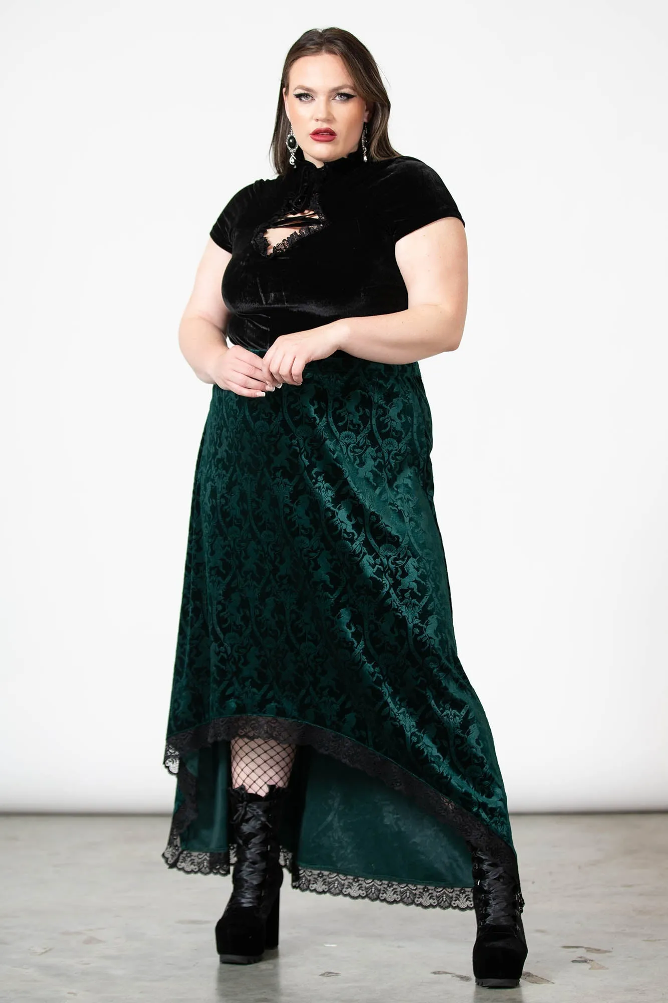 Grailed Maxi Skirt [EMERALD]