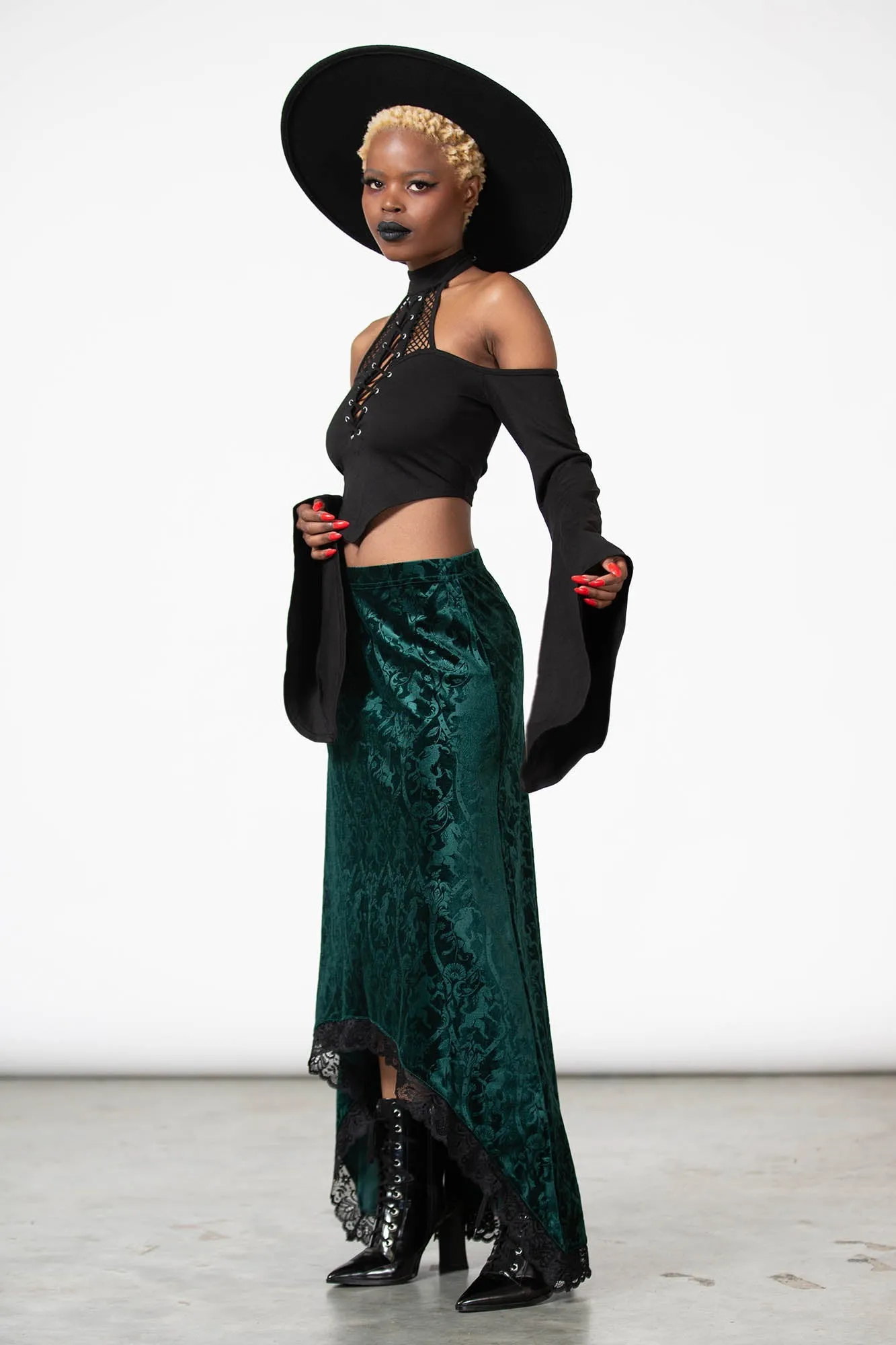 Grailed Maxi Skirt [EMERALD]