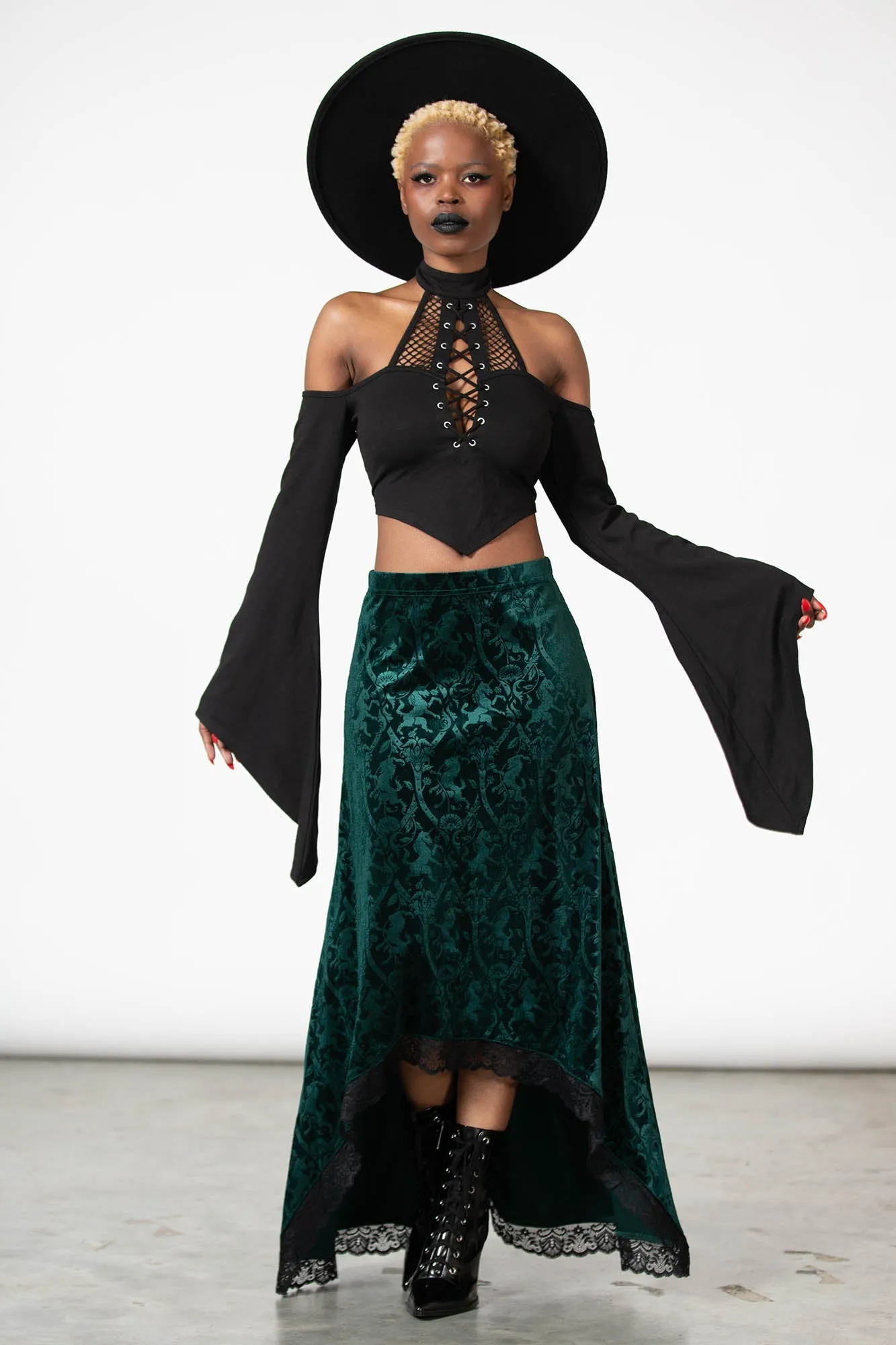 Grailed Maxi Skirt [EMERALD]