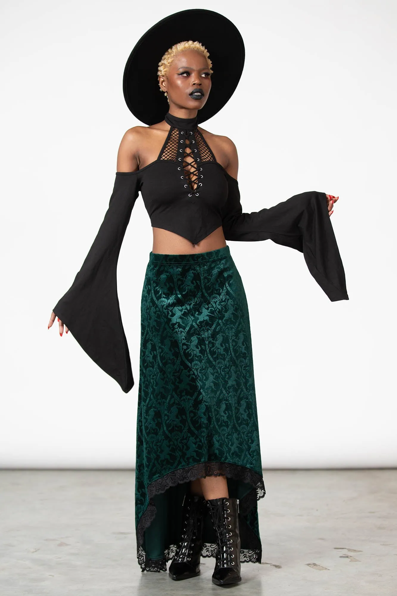 Grailed Maxi Skirt [EMERALD]