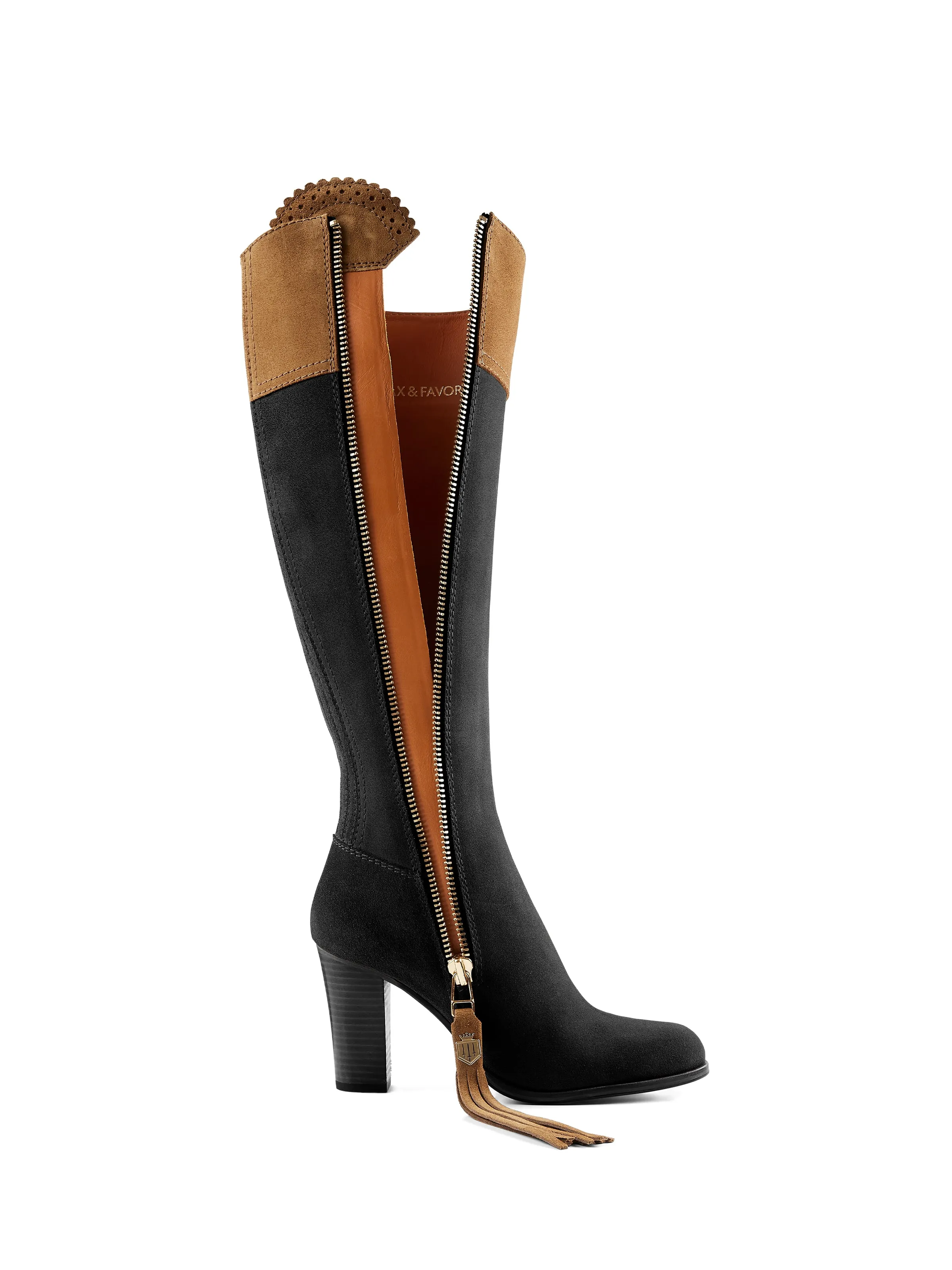 High Heeled Regina (Regular Fit) - Tan & Black