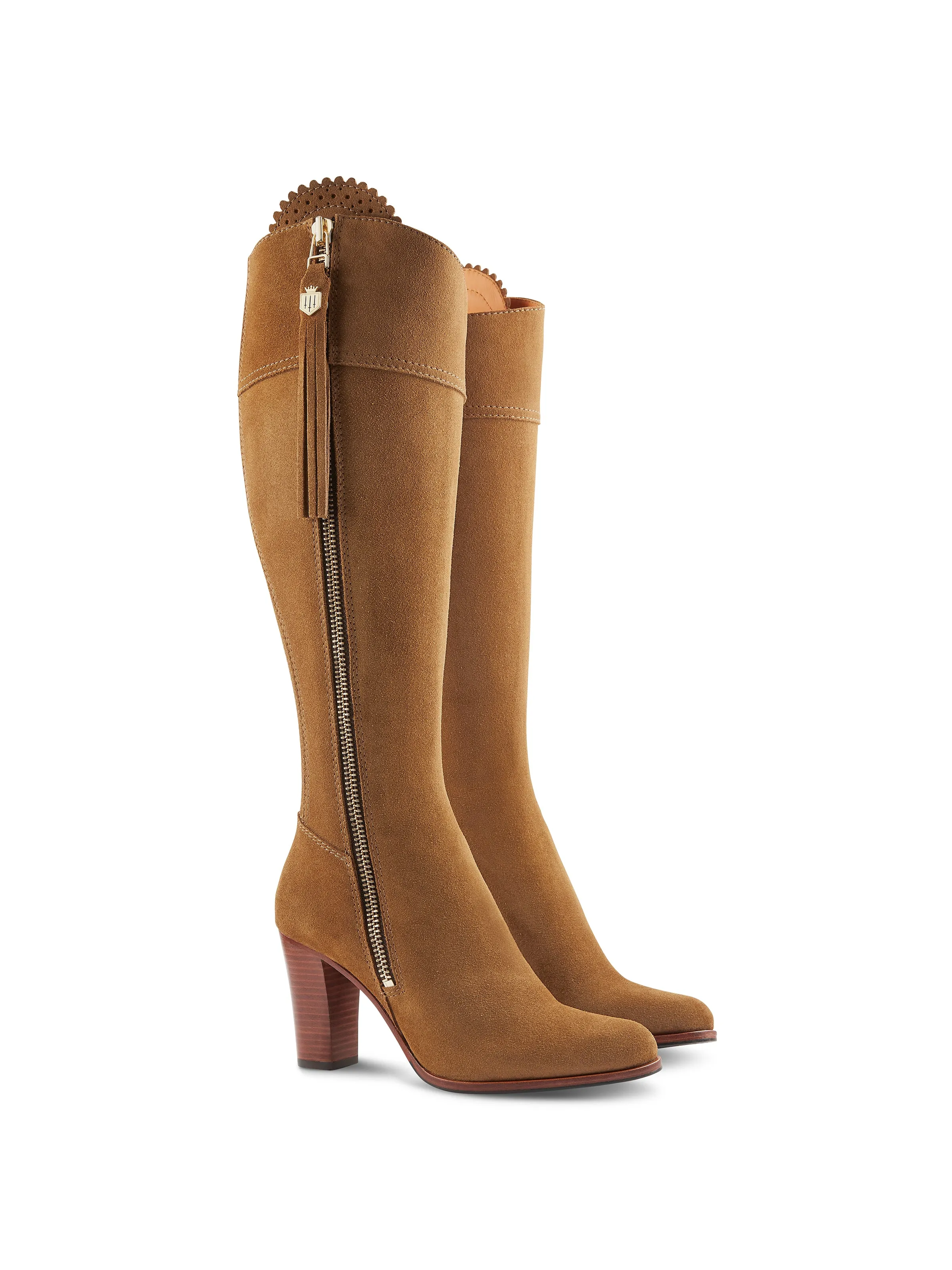 High Heeled Regina (Sporting Fit) - Tan Suede