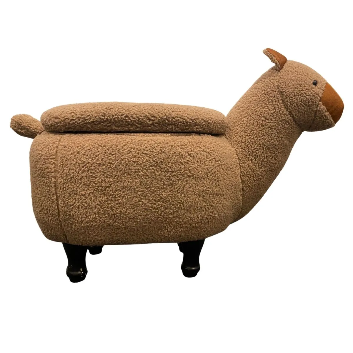 Horace Brown Alpaca Kiddie Ottoman with Storage