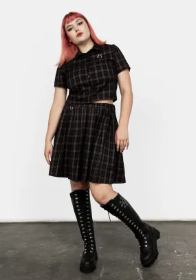 Jinx Check Co Ord Skirt