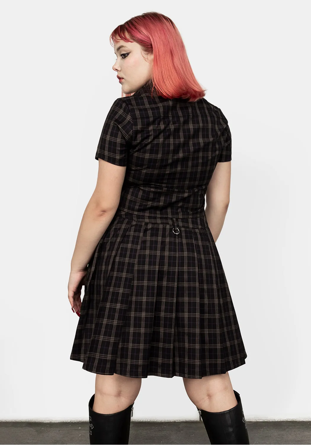 Jinx Check Co Ord Skirt