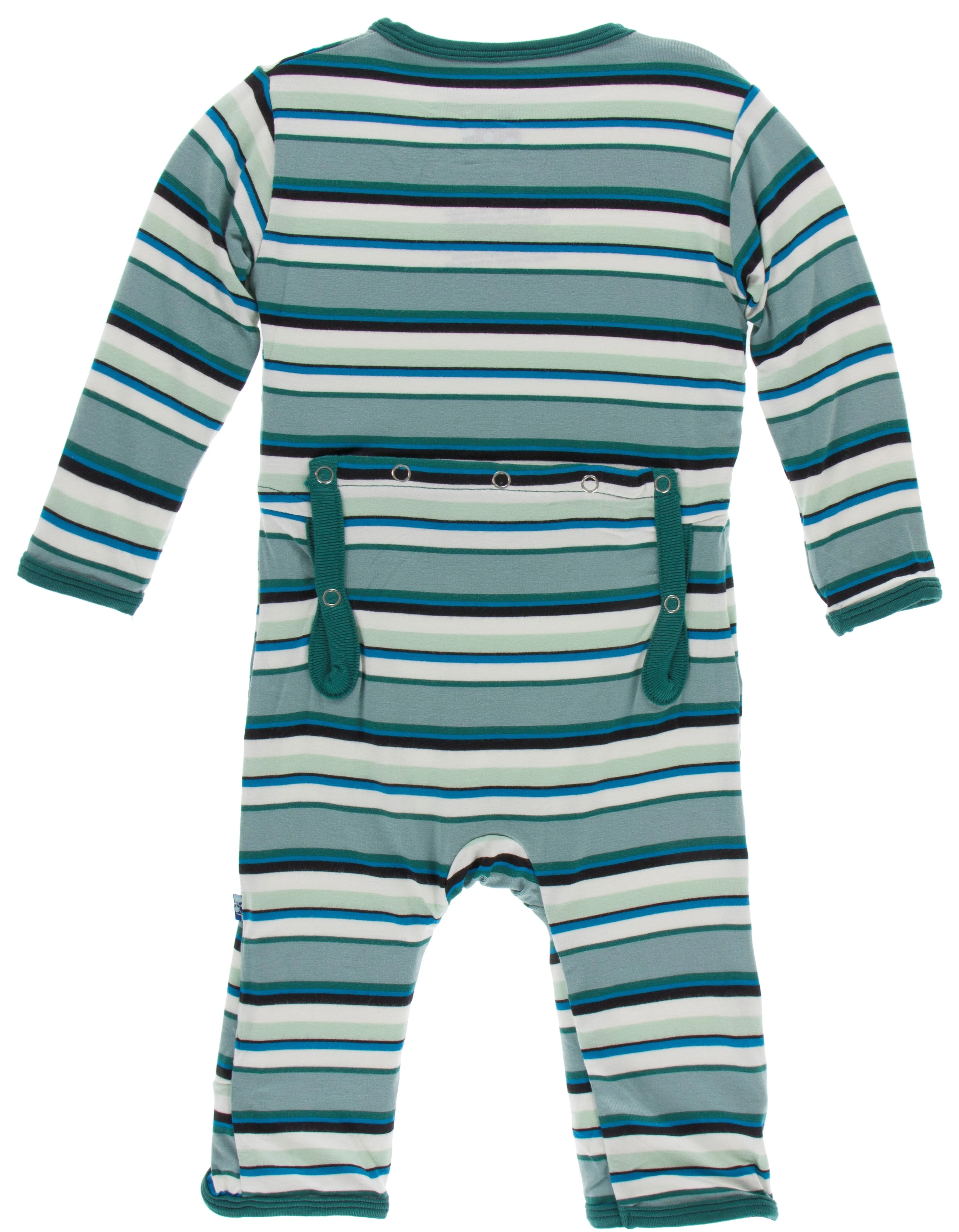 KicKee Pants Multi Stripe Agriculture Coverall with Zipper