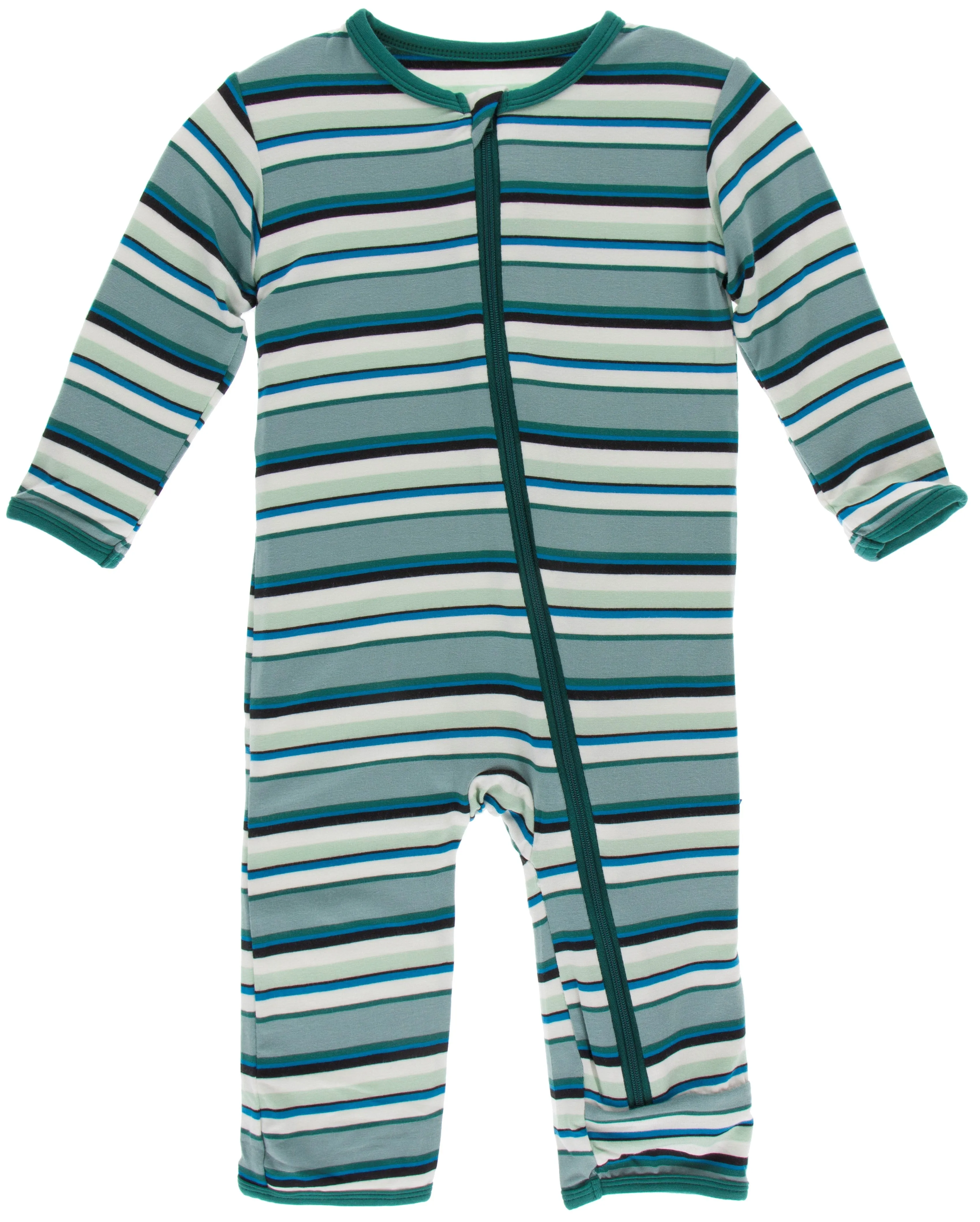 KicKee Pants Multi Stripe Agriculture Coverall with Zipper