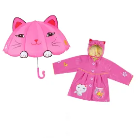 Kidorable Lucky Cat Raincoat & Umbrella