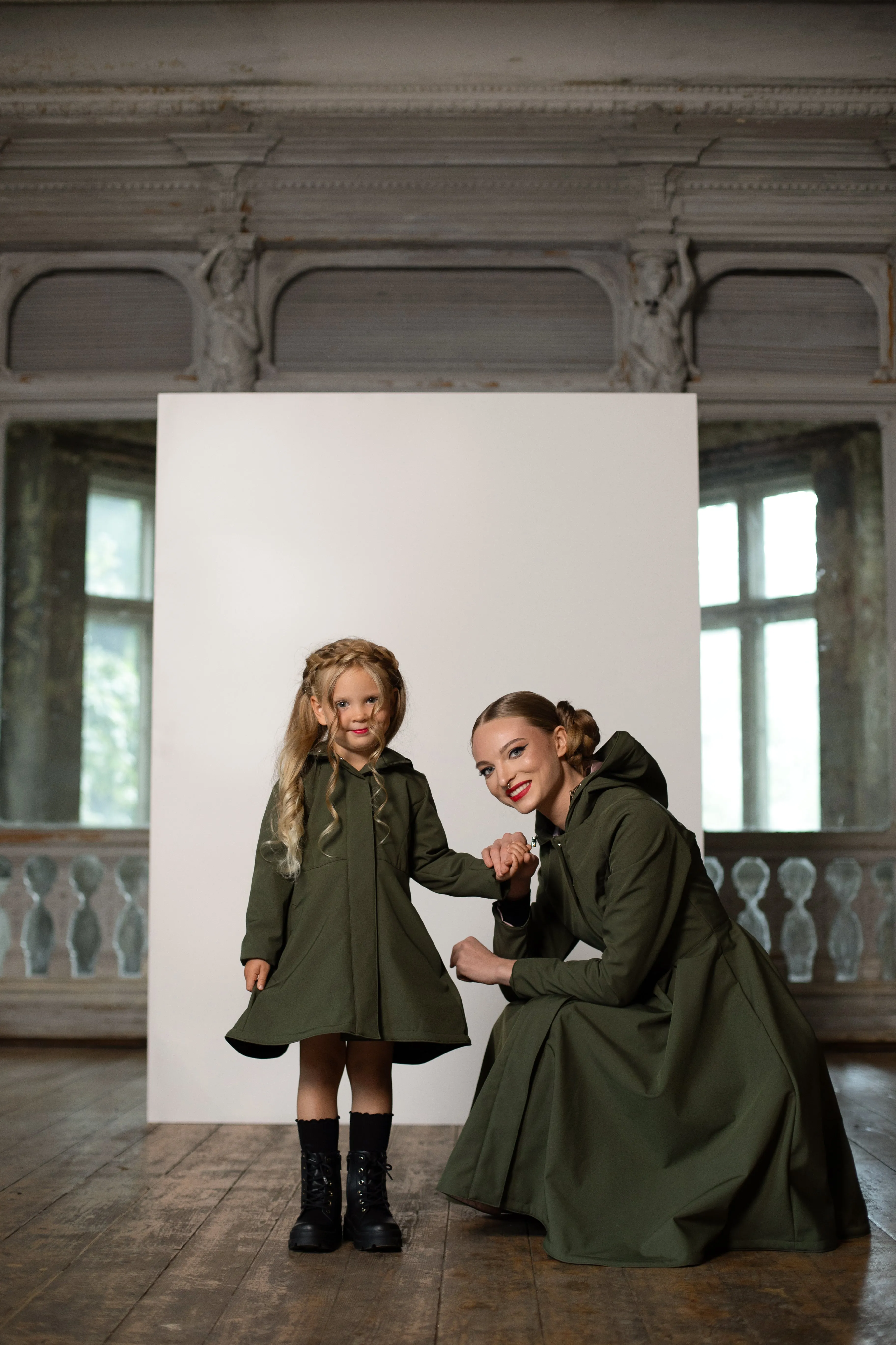 Kids' Moss Green Raincoat