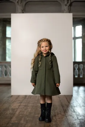 Kids' Moss Green Raincoat