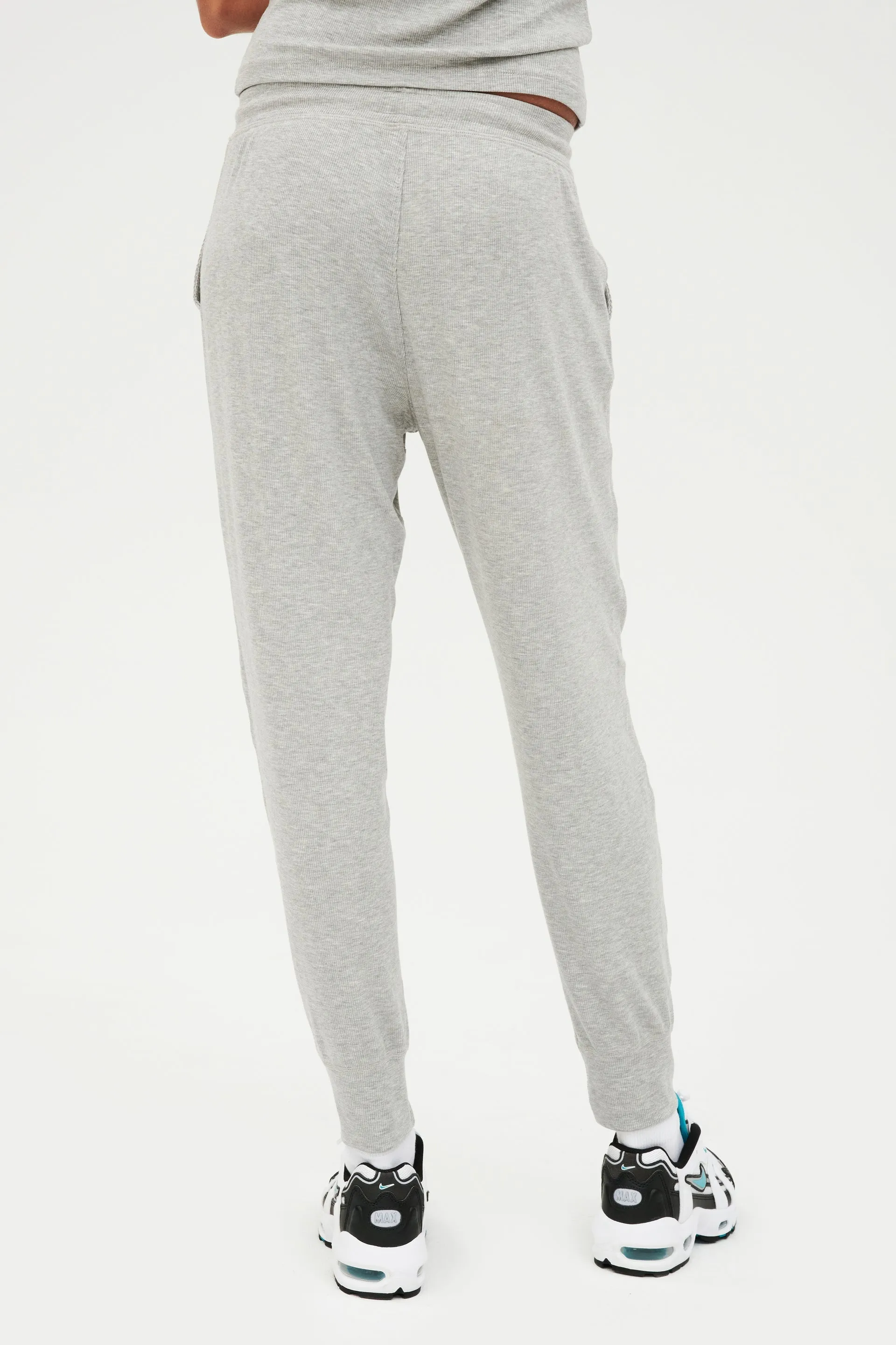 Kiki Rib 7/8 Sweatpant, H. Grey