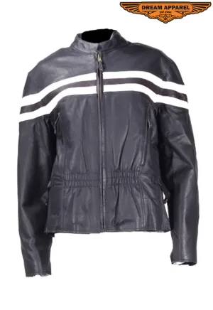 Ladies Leather Racer Jacket