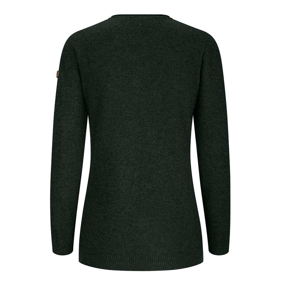 Laurie Ladies Longline Pullover - Pine by Hoggs of Fife