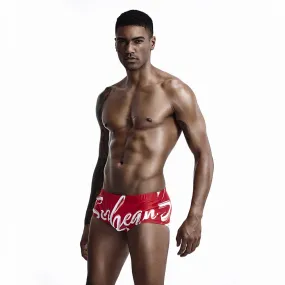 Letter Sketch Style Print Men Sporty Brief