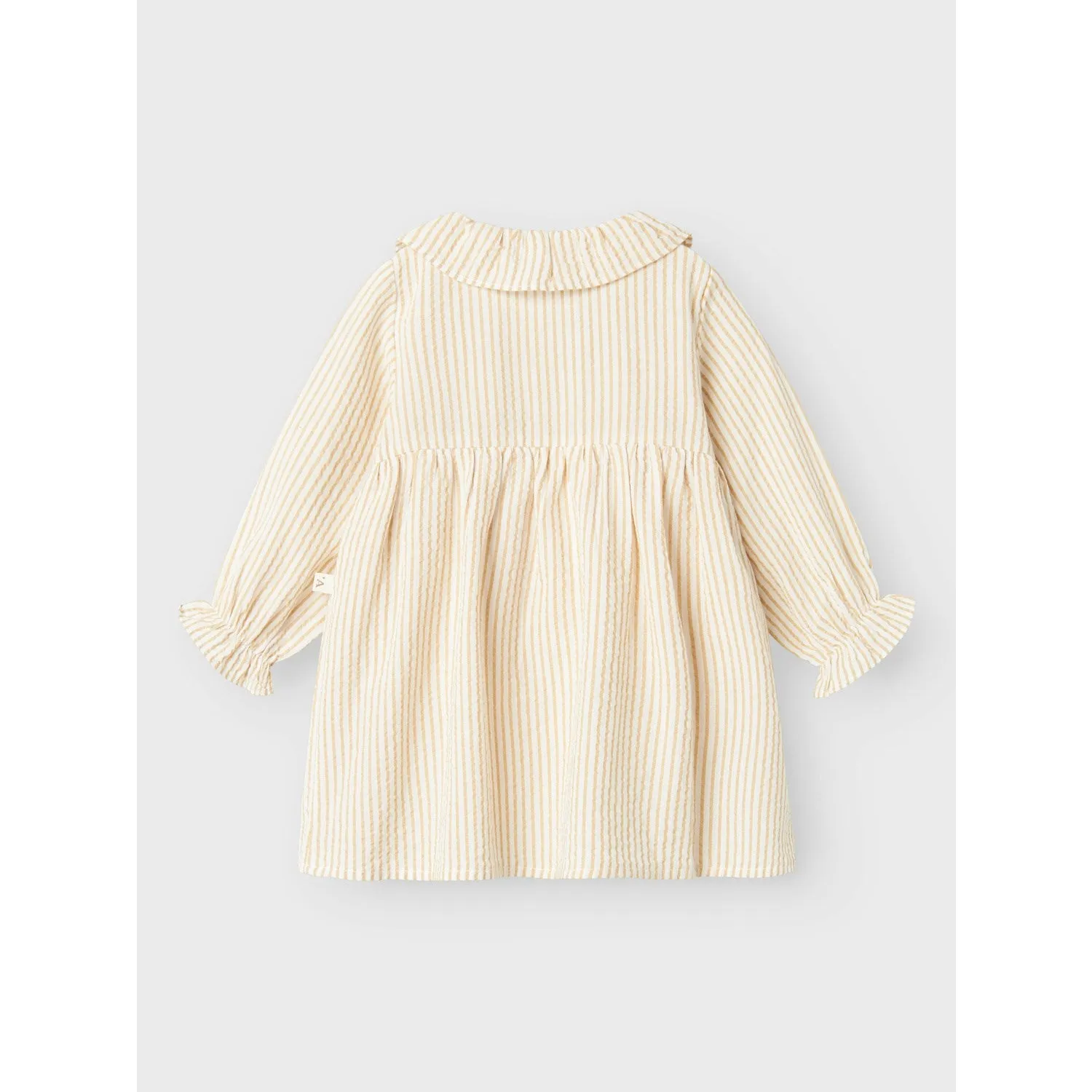 Lil'Atelier Coconut Milk Lino Loose Bodysuit Ls Dress