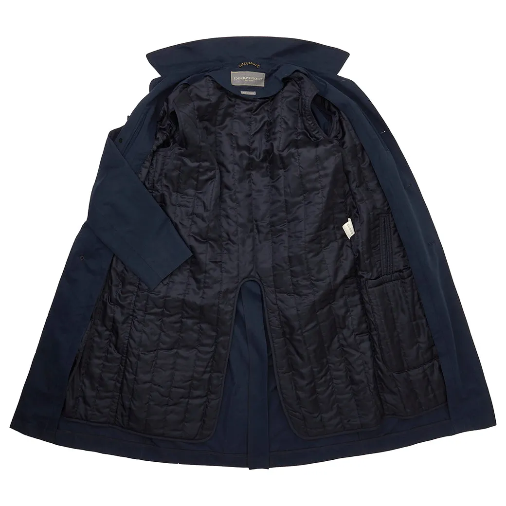 Lockwood Navy Cotton Blend Raincoat