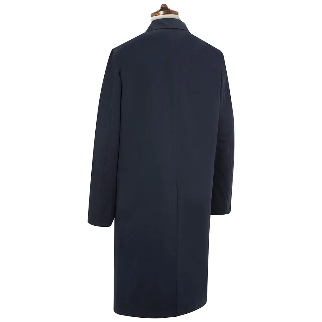 Lockwood Navy Cotton Blend Raincoat